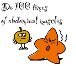 A starfish and the pear sticker #4607882