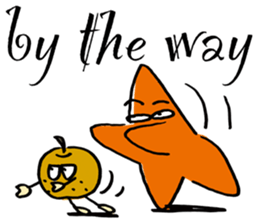 A starfish and the pear sticker #4607883