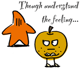 A starfish and the pear sticker #4607888
