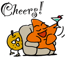 A starfish and the pear sticker #4607890