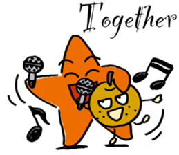 A starfish and the pear sticker #4607891