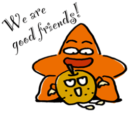 A starfish and the pear sticker #4607894
