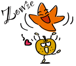 A starfish and the pear sticker #4607895