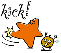 A starfish and the pear sticker #4607900