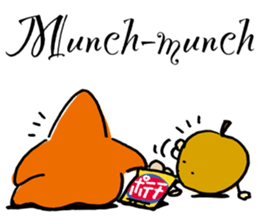 A starfish and the pear sticker #4607904