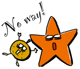 A starfish and the pear sticker #4607905