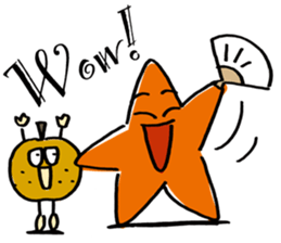 A starfish and the pear sticker #4607906