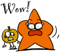 A starfish and the pear sticker #4607907