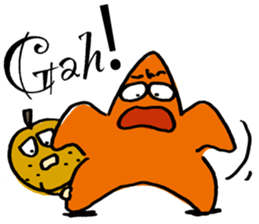 A starfish and the pear sticker #4607910