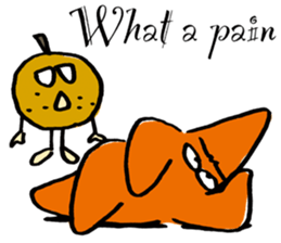 A starfish and the pear sticker #4607911