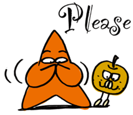 A starfish and the pear sticker #4607914