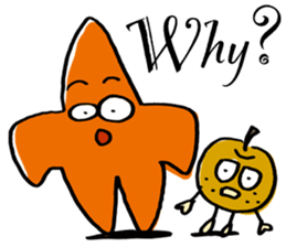 A starfish and the pear sticker #4607915