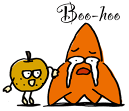 A starfish and the pear sticker #4607916