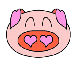 love pig sticker sticker #4608225