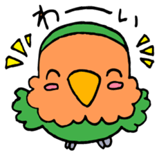 Kawainko (Rosy-faced lovebird) sticker #4612205