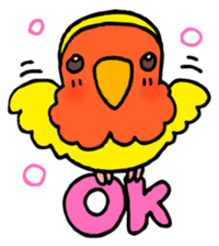 Kawainko (Rosy-faced lovebird) sticker #4612206