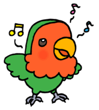 Kawainko (Rosy-faced lovebird) sticker #4612211