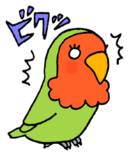 Kawainko (Rosy-faced lovebird) sticker #4612221