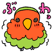 Kawainko (Rosy-faced lovebird) sticker #4612229