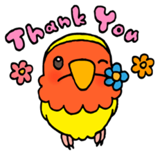 Kawainko (Rosy-faced lovebird) sticker #4612235