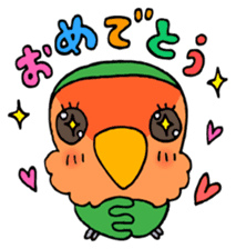 Kawainko (Rosy-faced lovebird) sticker #4612236