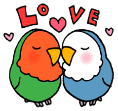 Kawainko (Rosy-faced lovebird) sticker #4612239