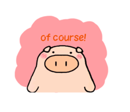 cute animal sticker (pig butaro) sticker #4612726