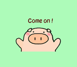 cute animal sticker (pig butaro) sticker #4612729