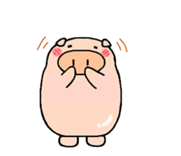 cute animal sticker (pig butaro) sticker #4612742