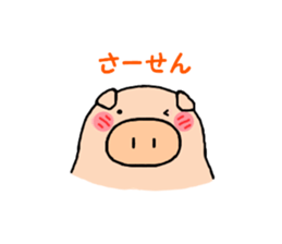cute animal sticker (pig butaro) sticker #4612745