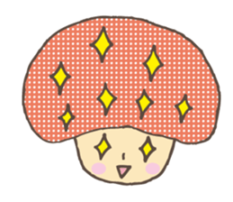 Kawaii mushroom sticker #4612870