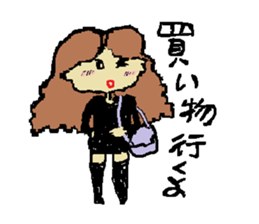 Man and woman in black clothes sticker #4613001