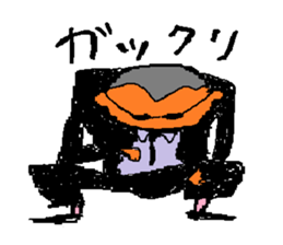 Man and woman in black clothes sticker #4613020