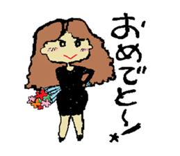 Man and woman in black clothes sticker #4613023