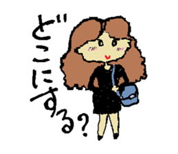 Man and woman in black clothes sticker #4613029