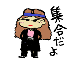 Man and woman in black clothes sticker #4613033