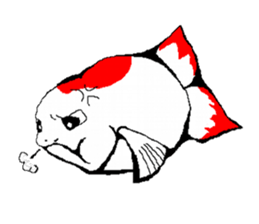 ran ran of a goldfish sticker #4613322