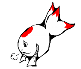 ran ran of a goldfish sticker #4613323