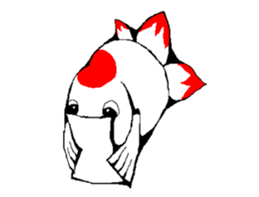 ran ran of a goldfish sticker #4613325