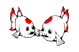 ran ran of a goldfish sticker #4613327