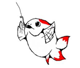ran ran of a goldfish sticker #4613332