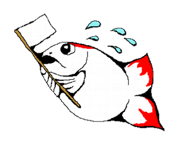 ran ran of a goldfish sticker #4613333