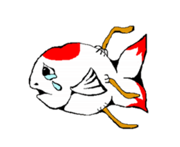 ran ran of a goldfish sticker #4613335