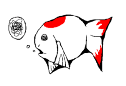 ran ran of a goldfish sticker #4613336