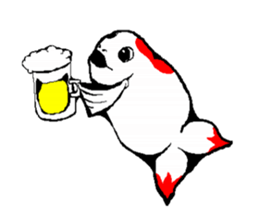 ran ran of a goldfish sticker #4613338