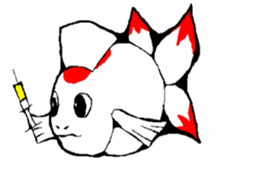 ran ran of a goldfish sticker #4613340