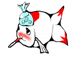 ran ran of a goldfish sticker #4613341
