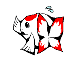 ran ran of a goldfish sticker #4613343