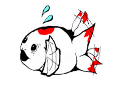 ran ran of a goldfish sticker #4613344