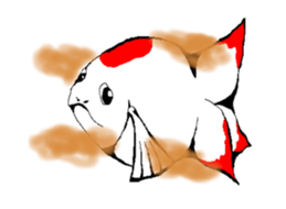 ran ran of a goldfish sticker #4613345